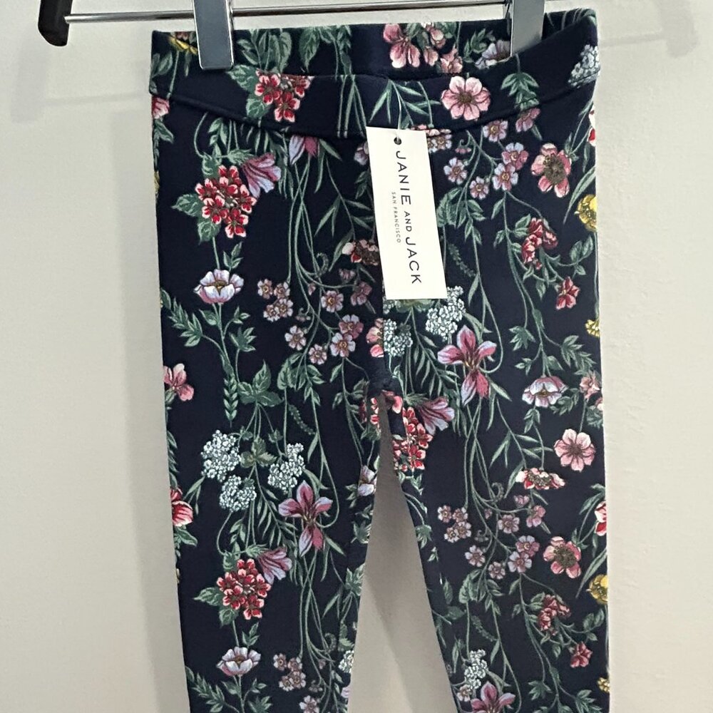 NWT Infant Janie and Jack Leggings with gold button detail size 18 to 24 month